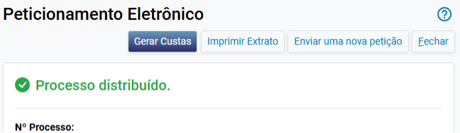 Emitir guia de custas iniciais